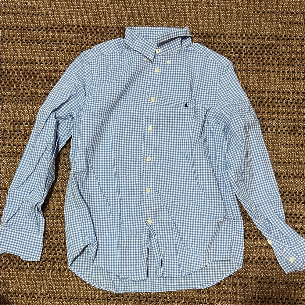 Ralph Lauren Kids Light Blue Gingham Shirt